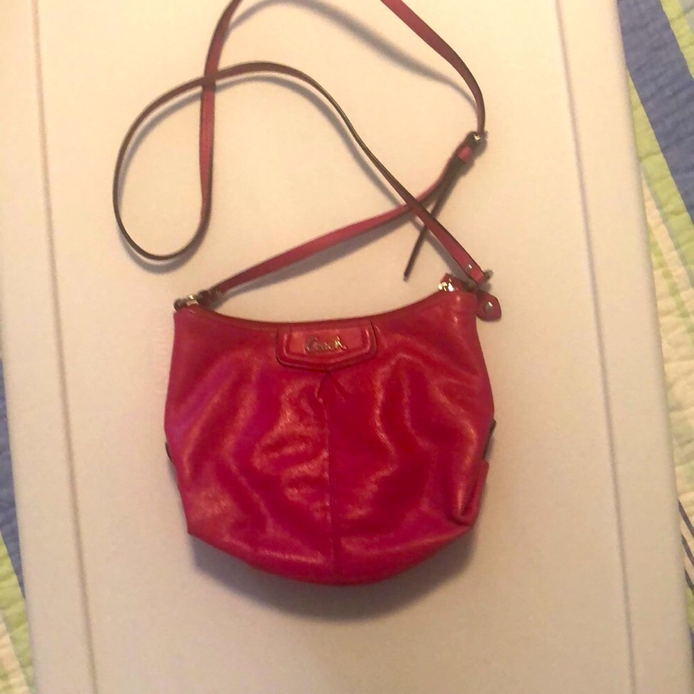 Pink coach cross body